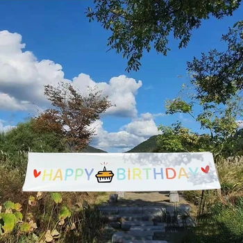 Украшение детского дня рождения в корейском стиле, подвесные флаги, ткань для украшения сцены вечеринки, реквизит для фотосъемки на день рождения