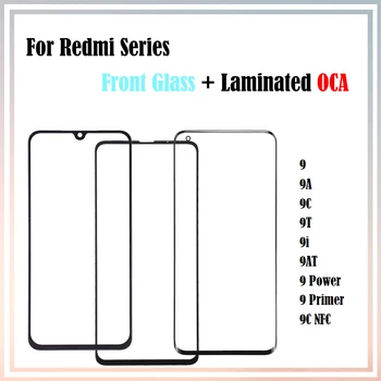 10шт Для Xiaomi Redmi 9A 9C 9T 9i 9AT 9 Power Primer ЖК-Передний Сенсорный Экран Внешняя Линза Стеклянная Панель С Ламинированным Клеем OCA