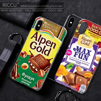 Alpen gold шоколадный Чехол Для Телефона iPhone 11 12 Pro Max X XS XR 7 8 7Plus 8Plus 6S SE Мягкий Силиконовый Чехол