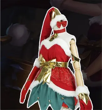 Индивидуальная Горячая Игра LOL JINX Star Guardian Волшебная Девушка JINX Косплей Костюм Рождество Снег Хэллоуин Платье для вечеринки