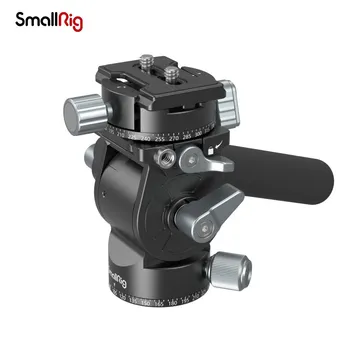 SmallRig 3457 3259 Легкая жидкая видеоголовка, поворотная на 360 ° со Съемной телескопической ручкой, регулируемая Легкая Портативная