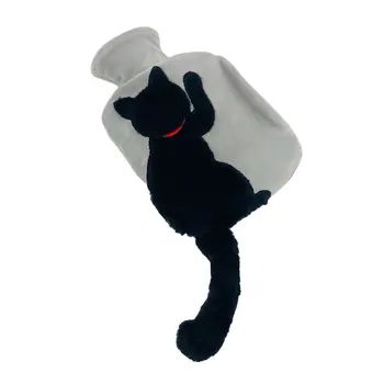 Грелка с милым котом Компактного размера из искусственного меха кролика для поддержания тепла зимой