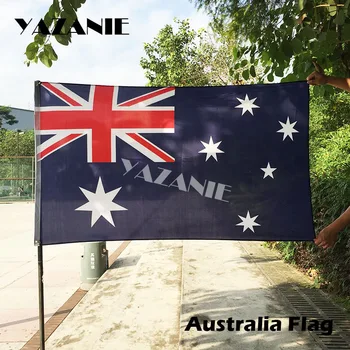 ЯЗАНИ 90x150 см Флаг Австралии, баннер из полиэстера для фестивальных групп по украшению дома, Баннер на заказ, Оптовая Продажа, Бесплатная Доставка