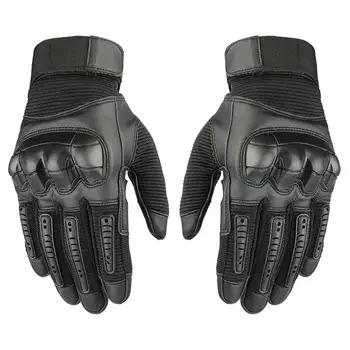 Мотоциклетные перчатки для мужчин и женщин с сенсорным экраном Hard Gear черного цвета