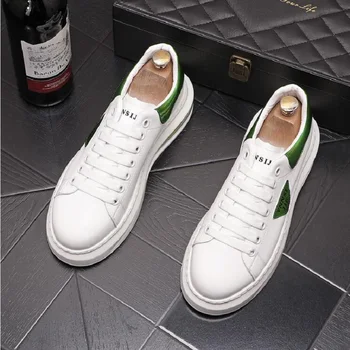 Новая мужская обувь Корейская версия тренда Удобные Повседневные кроссовки На толстой подошве Молодежные спортивные тонкие туфли D2A45