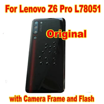 Оригинальный LTPro Для Lenovo Z6 Pro L78051 Стеклянная Задняя Крышка Батарейного Отсека Задняя Дверца корпуса Z6Pro + Рамка для камеры + Клей