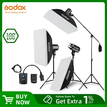 Комплект для Студийной вспышки Godox E250 Strobe Мощностью 750 Вт Для Фотографического освещения - Стробоскопы, Подставки для света, Триггеры, Софтбокс, Стрела