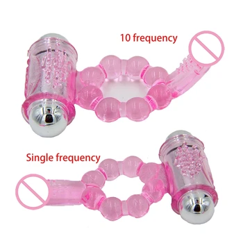 Массажер для мастурбации с кольцом-дилдо с 10 скоростями вибрации, секс-игрушка для взрослых для мужчин и пар E1YC