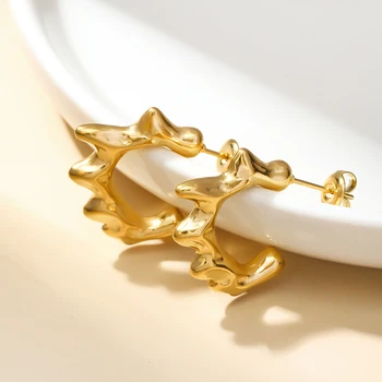 GD Новые модные серьги-кольца с шипами, Минималистичные, Гипоаллергенные, позолоченные Серьги Sun Jewelry для женщин