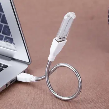 Гибкий Металлический USB-Удлинитель От Мужчины к Женщине Удлинительный Шнур Питания Металлический Шланг Трубка Провод для USB-лампы Накаливания 29 см