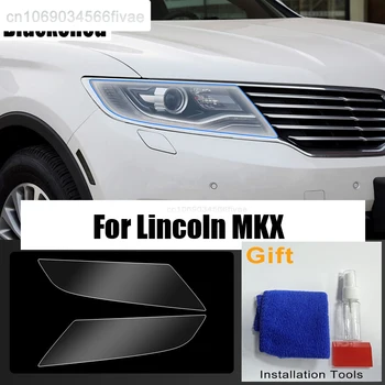 Защитная пленка для автомобильных фар LH + RH Auto TPU Дымчато-черная Прозрачная наклейка Против царапин для автомобильных аксессуаров Lincoln MKX 2ШТ