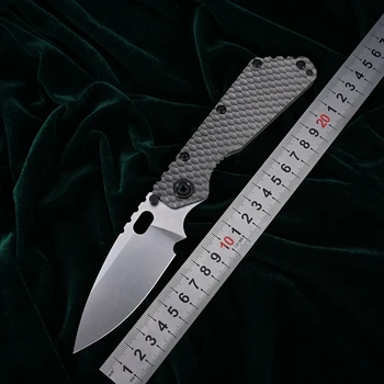 LOVOCOO SMF Складной Нож D2 Лезвие Титановый Нудист / Ямы Ручка Медная Шайба Кухня На Открытом Воздухе Охотничьи Ножи EDC Инструменты