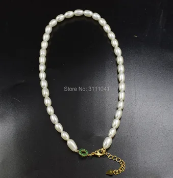 AA пресноводный жемчуг белый рис 10-11 мм ожерелье-чокер 16 дюймов FPPJ оптом бусины природа