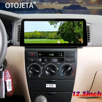 Автомобильный видеоплеер Android 13 с широким экраном 12,3 дюйма, радио Стерео для Toyota Corolla E120 EX 2007, мультимедийное головное устройство GPS Carplay