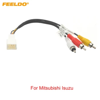 FEELDO 1 шт. автомобильный 6-контактный кабель для подключения видеоадаптера AUX для Mitsubishi Isuzu Оригинальный заводской автоматический провод для видеовхода AUX