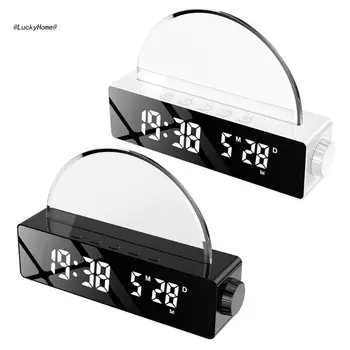 Цифровые часы 11UA Светодиодные часы с атмосферным освещением Индикацией температуры даты Цифровой будильник для спальни Имитирующий восход солнца