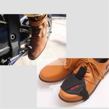 Черная мотоциклетная обувь, защитный рычаг переключения передач для мотоцикла, мужская обувь, защитные чехлы для ботинок