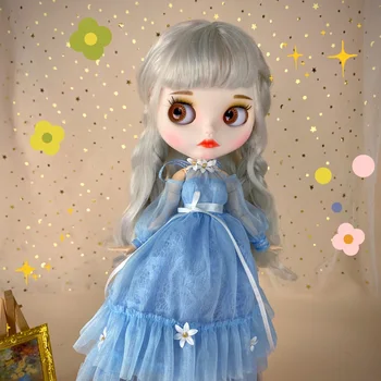 Голубое платье принцессы DBS Подходит для 1/6 bjd 30-сантиметровых кукол blyth icy
