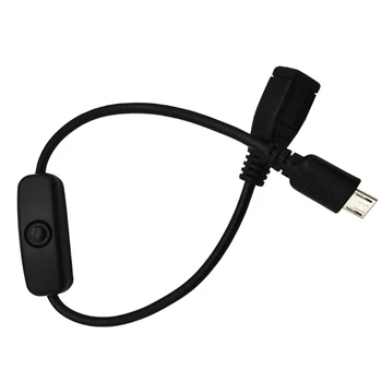 Удлинительный кабель Micro USB с переключателем включения-выключения для мобильного телефона Raspberry Pi Tablet 24BB