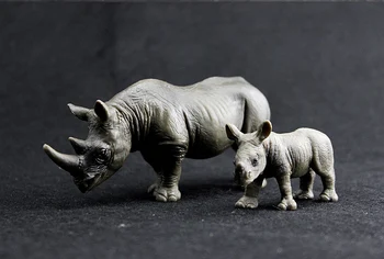 Детская имитационная игрушка Safari World Africa Чернорогий Черный носорог Маленький Детеныш
