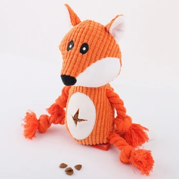 Интерактивная мягкая игрушка для жевания собак для маленьких и средних собак, прочная плюшевая игрушка-пищалка, форма животного, уменьшающая скуку, Y5GB