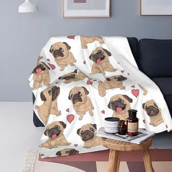 Новое Модное Шерп Одеяло Animal Fun Dog Льняное одеяло с 3D принтом Диван Кресло Ультра Мягкое Легкое Одеяло Кровать Одеяло