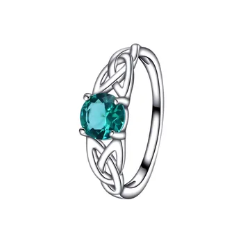 2023 Новое европейское и американское серебряное кольцо S925, Роскошное кольцо с круглым бриллиантом, Элегантное персонализированное обручальное кольцо, простое женское кольцо