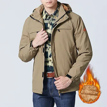 Бесплатная доставка, Уличная мужская зимняя бархатная куртка с капюшоном, пальто, теплая толстая veste Manteau roupas masculinas, мужское пальто среднего возраста