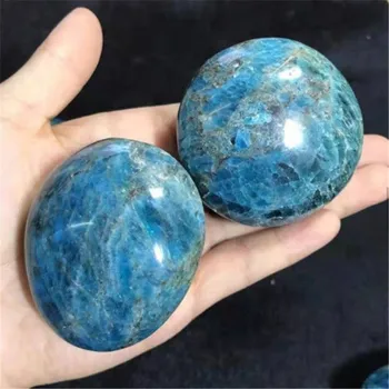 Натуральный голубой кварц, драгоценный камень апатит, кристаллы пальмового камня, целебные камни для украшения дома