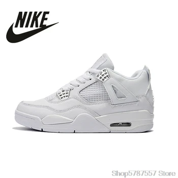 Nike Air Jordan 4 Denim AJ4, Дышащая мужская новая оригинальная баскетбольная обувь, Спортивные кроссовки, размер 40-46