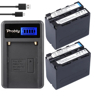 Probty 2шт NP-F970 NP-F960 NPF960 NP F970 батареи + USB ЖК-Зарядное Устройство Для Sony DCRVX2100 HDRFX1 HDRFX7 HD1000U HVRZ1U PM092