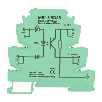 MRI-3.3D48 Фотоэлектрический соединитель постоянного тока, Изолирующий Модуль реле ПЛК, Вход 3,3 В постоянного тока, Выход 3-48 В постоянного тока, Ультратонкое реле ПЛК Relais PLC