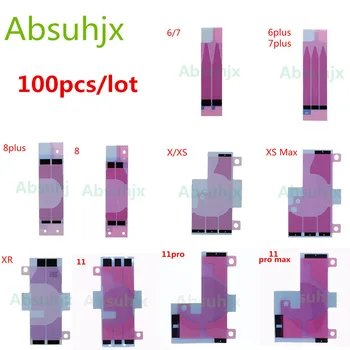 Absuhjx 100шт Наклейка Аккумулятора для iPhone 6 6S 7 8 14 Plus X XS XR 11 12 13 Pro Max Mini 3 м Клейкая Двойная Лента Pull Trip Grue
