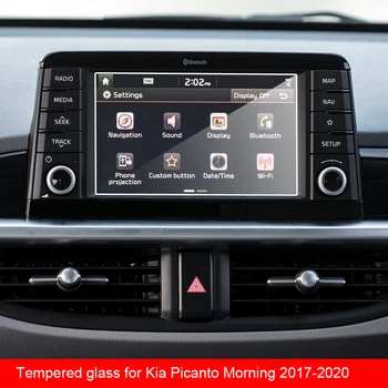 Пленка из закаленного стекла 9H для экрана GPS-навигации автомобиля Kia Picanto Morning 2017 2018 2019 2020