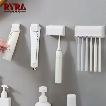 Подставка для хранения зубных щеток, защищающая от загрязнения, Держатель для зубной пасты, Пылезащитные аксессуары для ванной комнаты, Подставка для хранения зубной пасты без перфорации