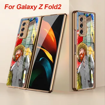 Чехол из Закаленного Стекла С Рисунком GKK Для Samsung Galaxy Z Fold 2-5G Роскошное Покрытие Защита Объектива Жесткий Чехол Для Galaxy Z Fold2 Case