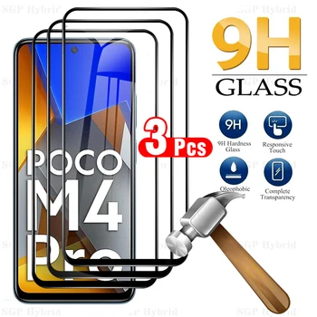 3шт Закаленное Стекло Для Xiaomi Poco M4 Pro 4G/5G Экранное Стекло PoccoM4 Pro Poko Pocophone Little M4Pro M 4 Pro 4M Защитная Пленка