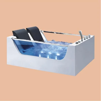 1800 мм Стекловолоконная гидромассажная ванна, акриловый гидромассаж, красочная светодиодная ванна с пузырьками NS3027