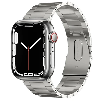 Ремешок из титанового сплава Для Apple watch Серии Ultra 8 7 6 5 43SE Watch Высококачественный браслет Для iwatch 49 мм 45 мм 41 мм 44 мм 42 мм 40 мм