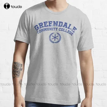 Футболка Greendale Community College Мужская Черная футболка на заказ Aldult Teen Унисекс Футболка с цифровой печатью Xs-5Xl Подарок