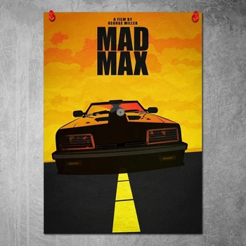 Плакат с надписью Mad Max в HD-формате, автомобиль в скандинавском стиле, холст, картины, украшения для гостиной, дома, без рамок, современное настенное искусство