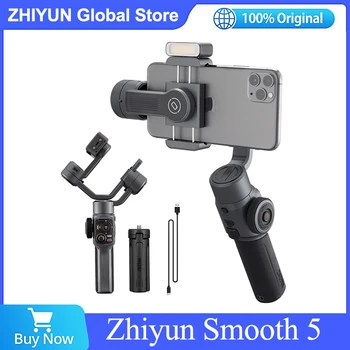 Ручные стабилизаторы ZHIYUN Smooth 5 с 3-осевым карданом для смартфонов iPhone/ Samsung/Huawei/Xiaomi