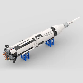 BuildMOC Космический Полет Saturn IB Space Saturn V Ракета Строительный Блок Набор Ракета-Носитель Совместимая 21309 Средняя Модель Кирпичи Игрушка
