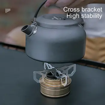 Компактный кронштейн из нержавеющей стали многоразового использования с кольцевой пряжкой для поперечного кронштейна стойки для кемпинга на открытом воздухе