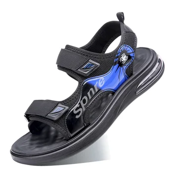 Новые сандалии с увеличенной подушкой, мужская спортивная повседневная пляжная обувь на плоской подошве, водонепроницаемые нескользящие мужские сандалии Sandalias Sandales Homme