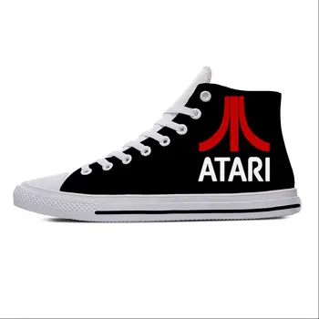 Аниме Мультфильм Манга Комикс Игра Atari Крутая Модная Повседневная Тканевая обувь С высоким берцем Легкие Дышащие Мужские И женские кроссовки с 3D принтом