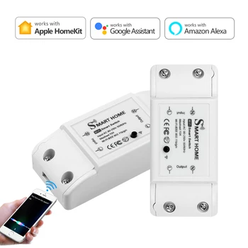 Smart Homekit WIFI Relay Switch Breaker Беспроводной релейный модуль домашней автоматизации Domotica Работает с Alexa и Google Home