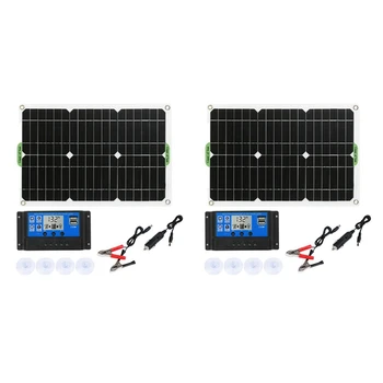 Комплект солнечных панелей мощностью 2X180 Вт, зарядное устройство 12 В с контроллером 100A для лодки-фургона RV