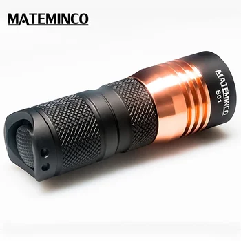 Mateminco S01 4 светодиода Мини-фонарик Макс 2200 Люмен Дальность луча 80 метров Тактический фонарь 18350 EDC для самообороны Поисковый фонарь