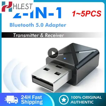 1 ~ 5шт Аудиоприемник-передатчик Bluetooth 5.0 Мини-разъем AUX 3,5 мм Стерео Bluetooth-передатчик для телевизора ПК автомобиля USB Беспроводной